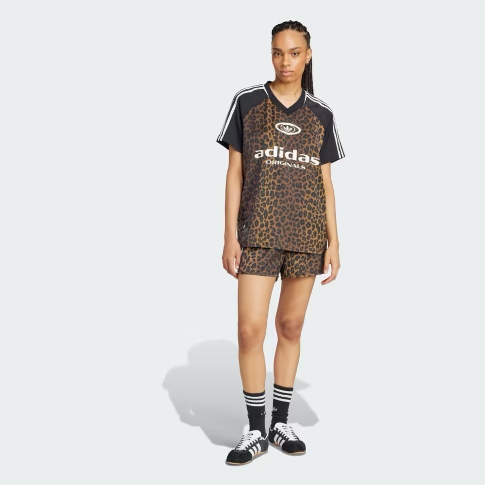 Adidas Originals Black and Brown Leopard Tee - Picture 2 of 4